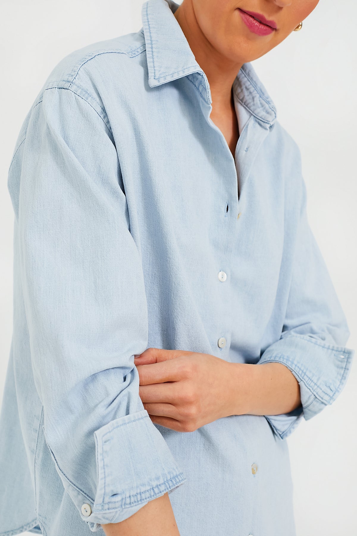 Light Wash Denim Nadine Button Down