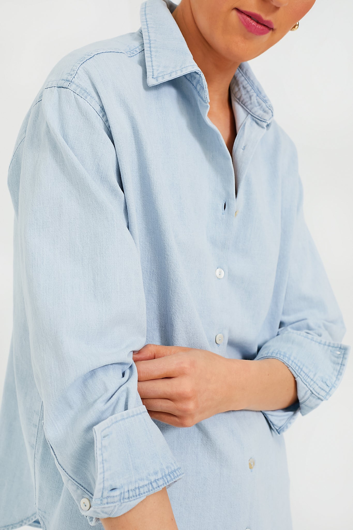 Light Wash Denim Nadine Button Down