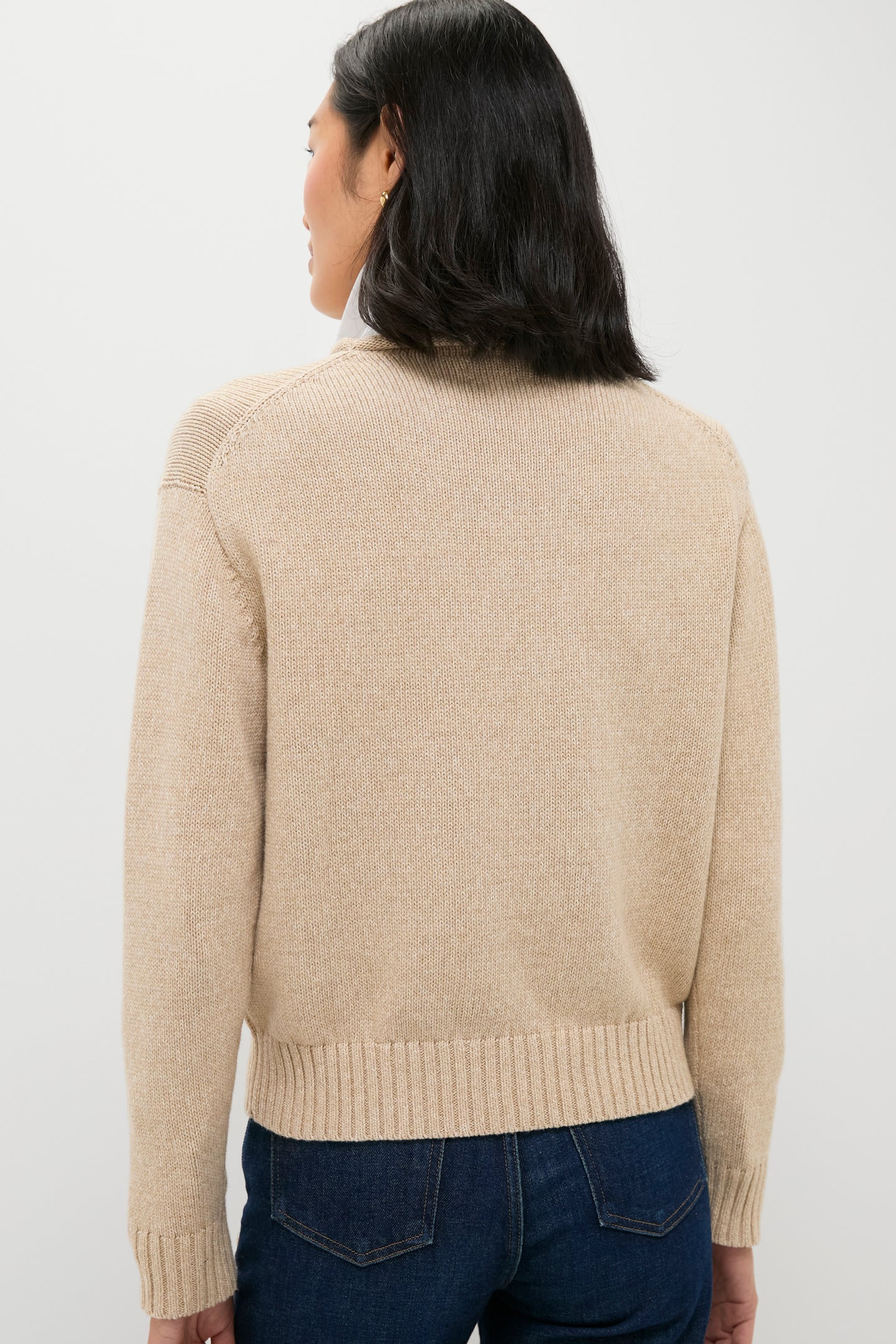 Dark Almond Marl Polo Bear Crewneck Sweater