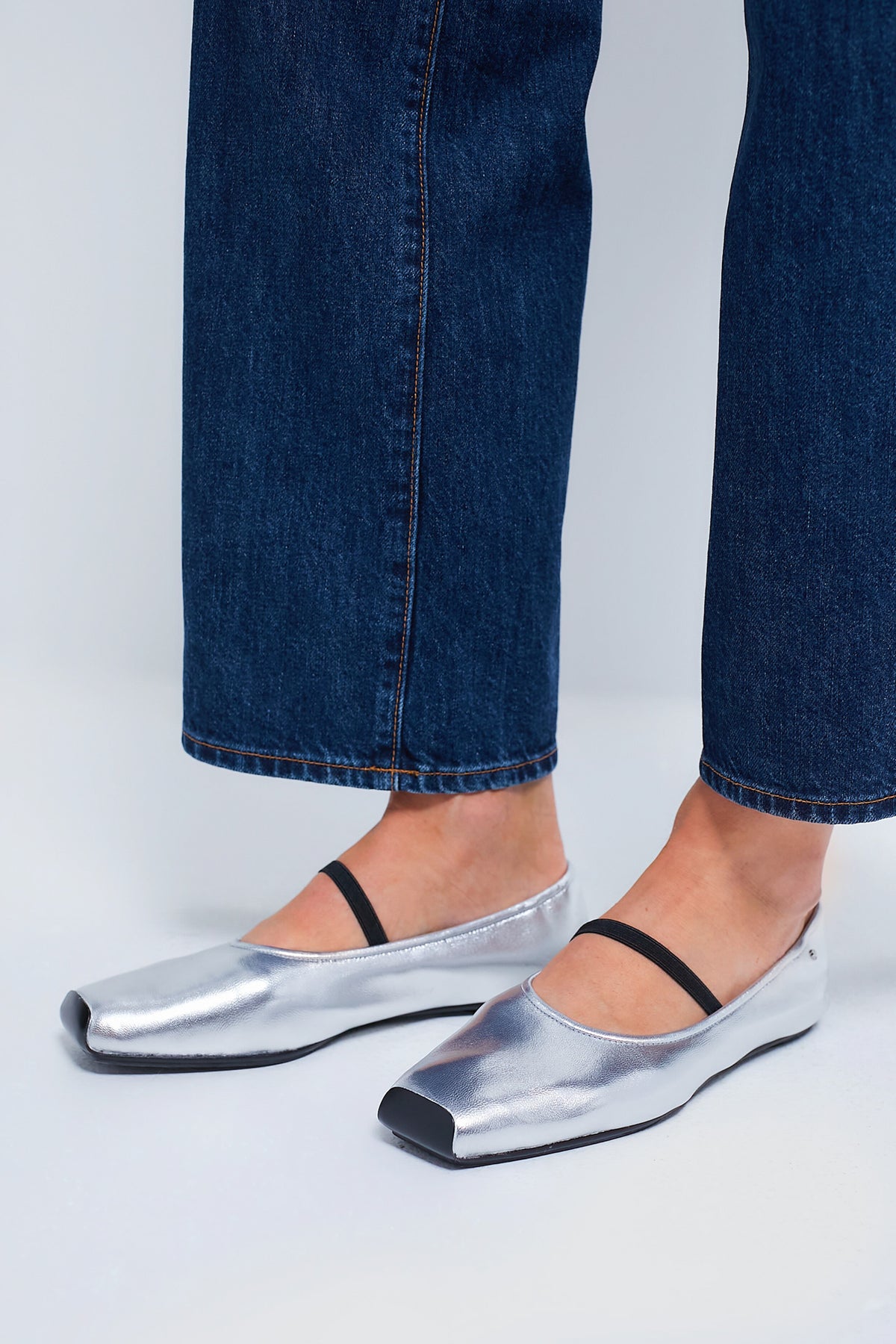 Tory Burch Silver Runway Ballet