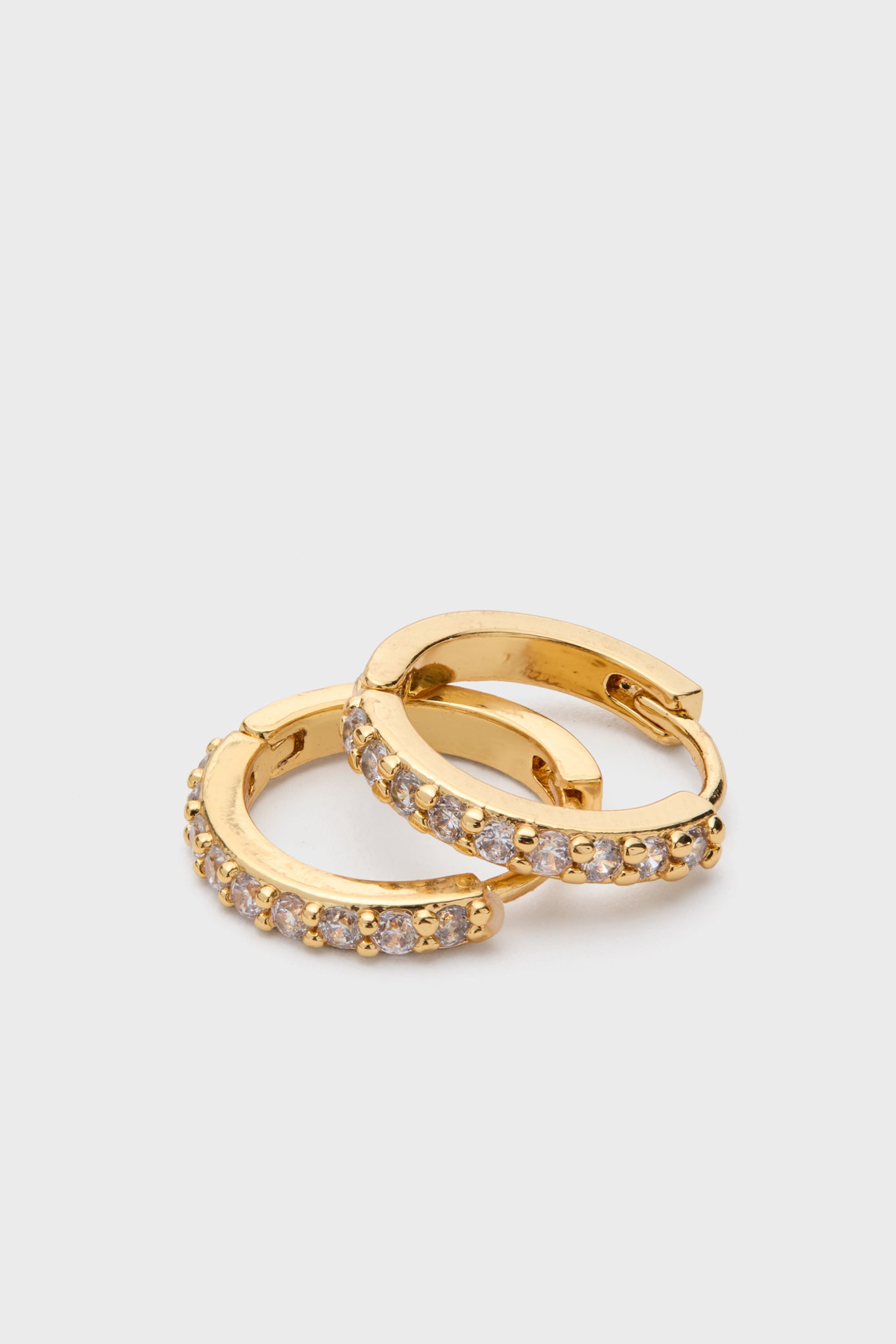 Crystal Huggie Hoop Earrings