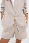 Tan Linen Carla Blazer
