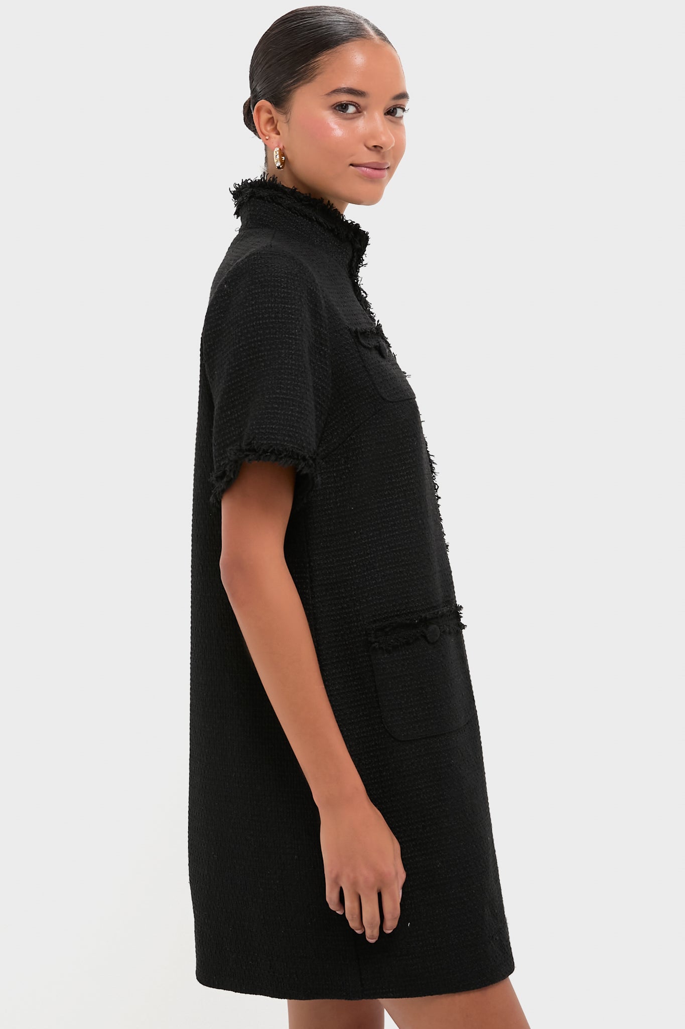 Black Tweed Ophelia Dress