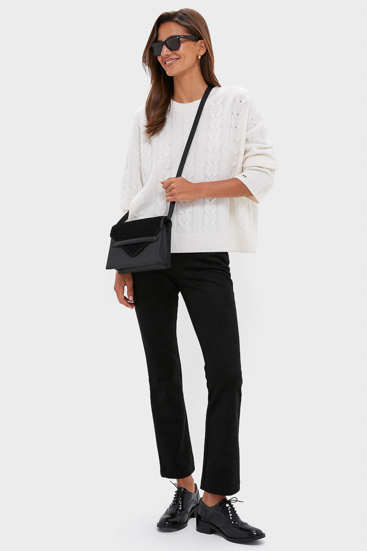 Ivory Cashmere Cable Knit Eloise Sweater
