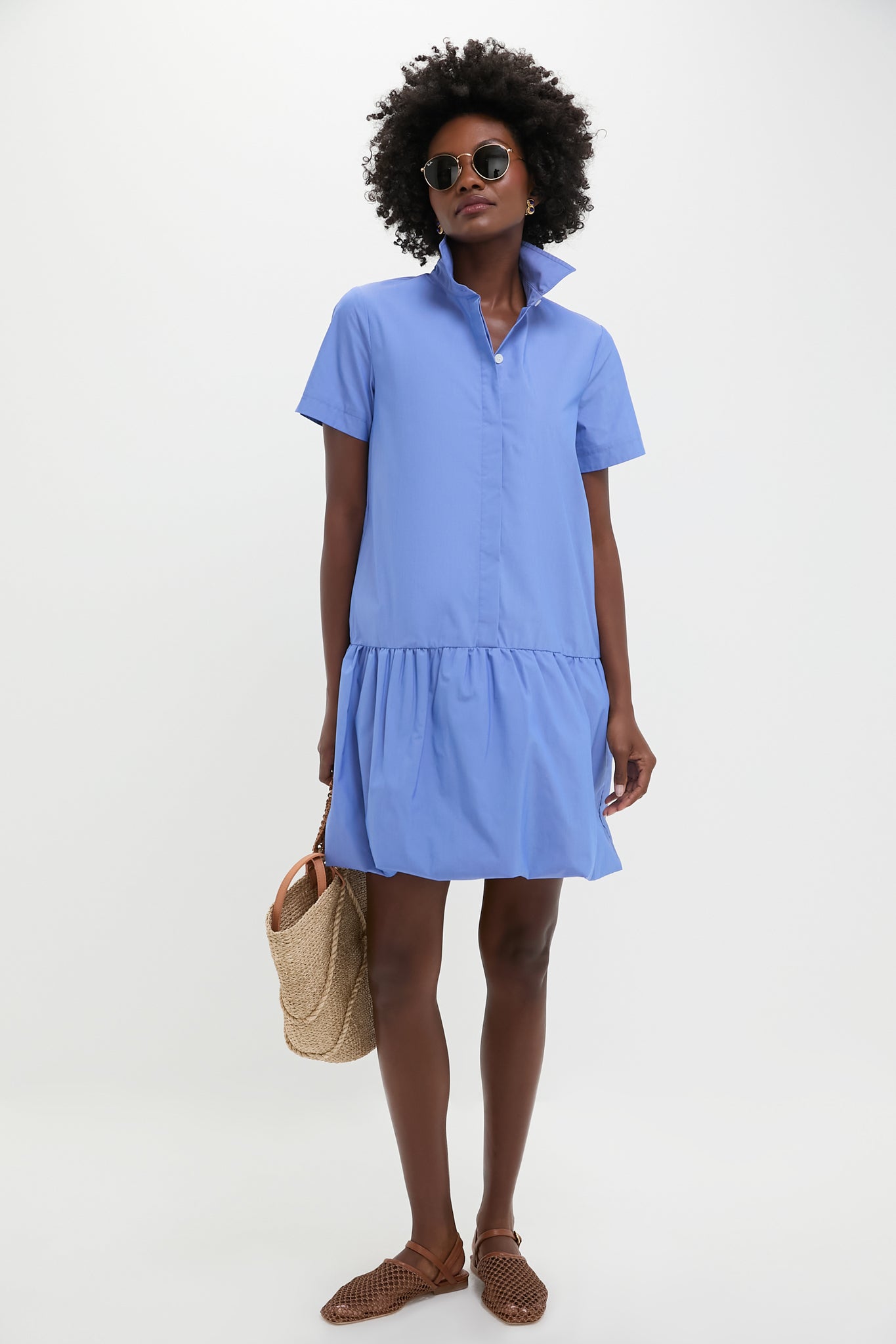 Sail Blue Martine Bubble Mini Dress