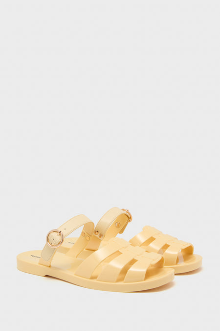 Yellow Riley Jelly Sandals