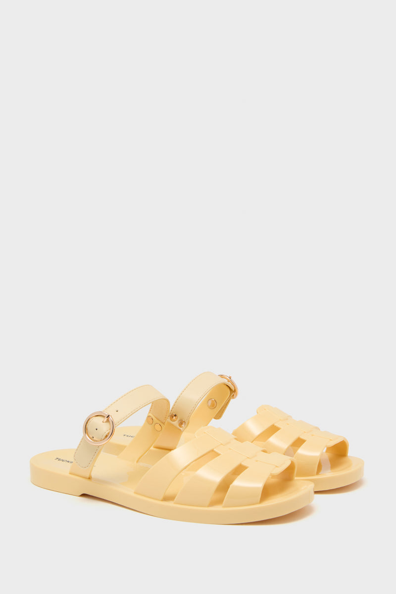 Yellow Riley Jelly Sandals