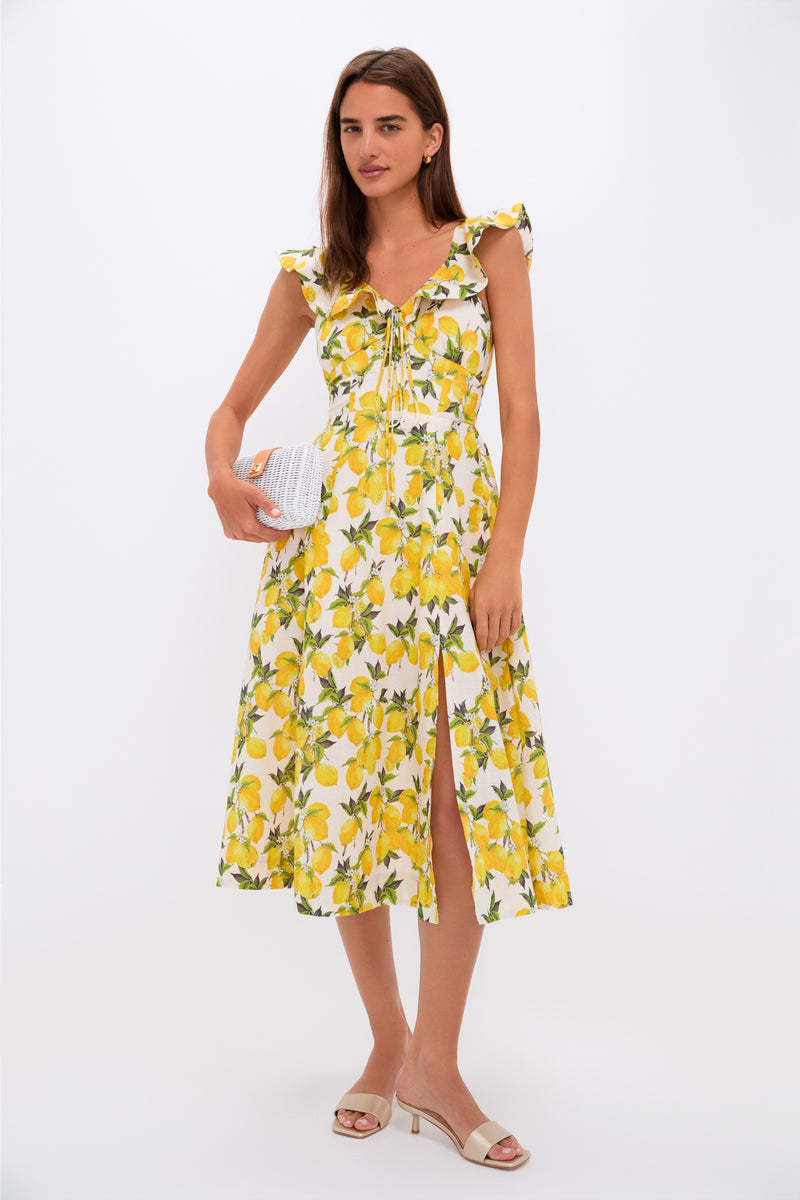 Lemon Blanca Midi Dress