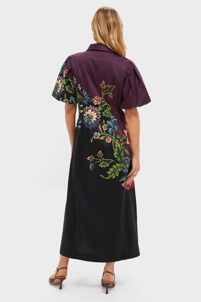 Blue Fog Velvet Lace Delaney Dress