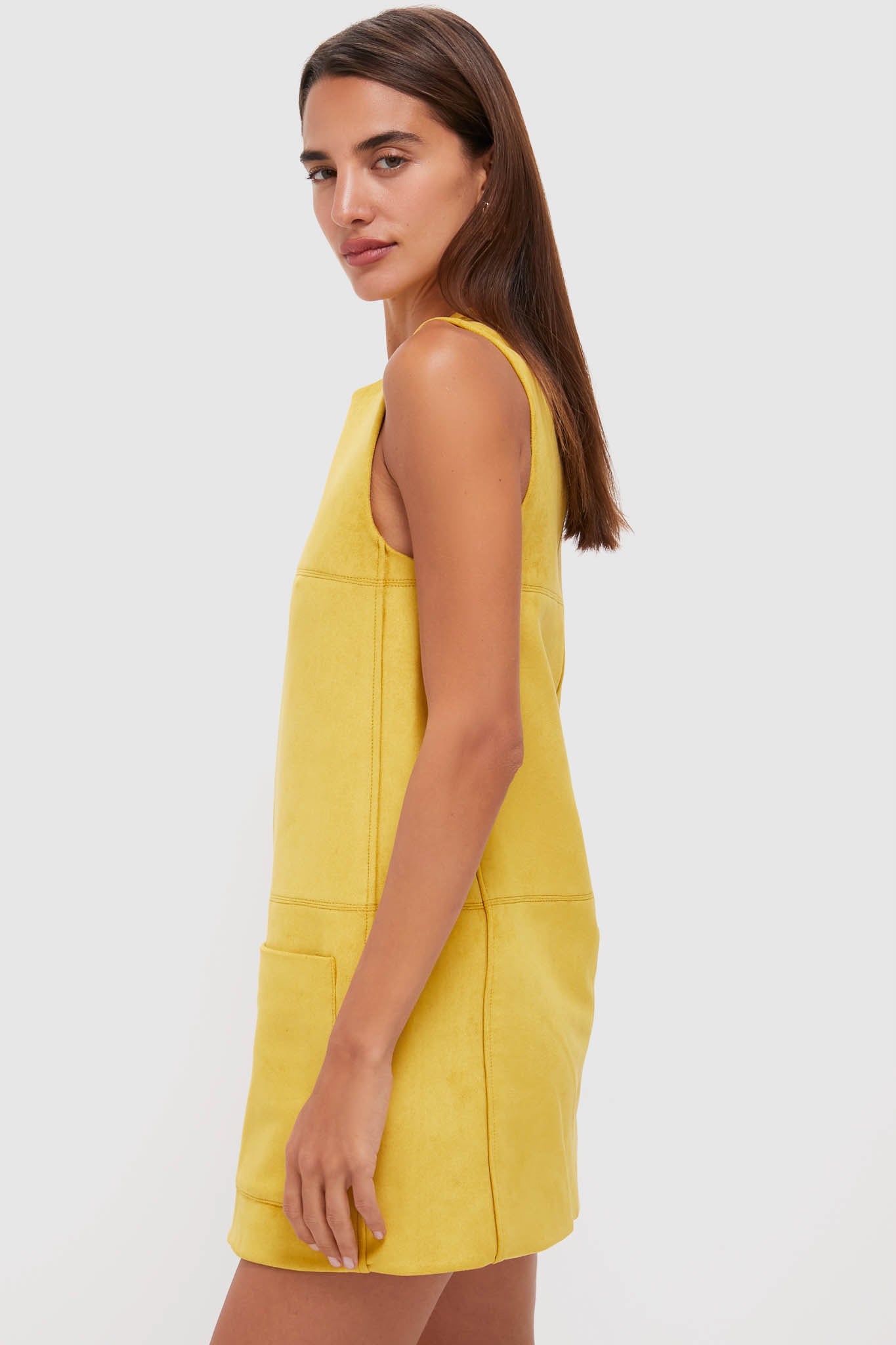 dakota mini dress Citrine Suede Dakota Mini Dress