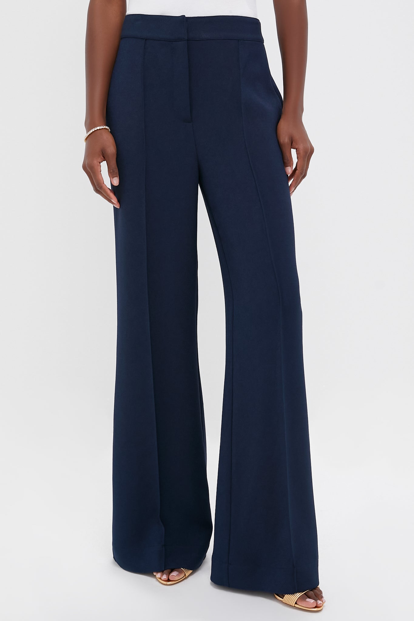 Navy Crepe Versailles Pant