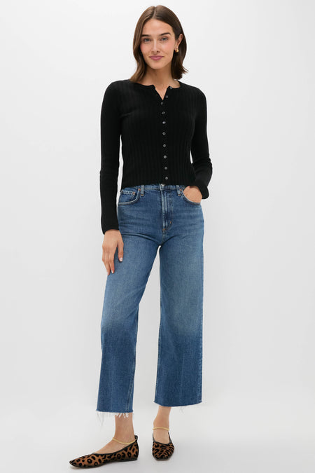 Black Kristin Ribbed Cardigan