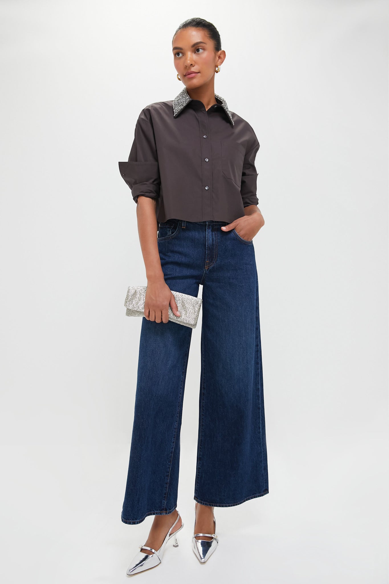 Fudge Little Big Joe with Crystal Collar Shirt | TWP