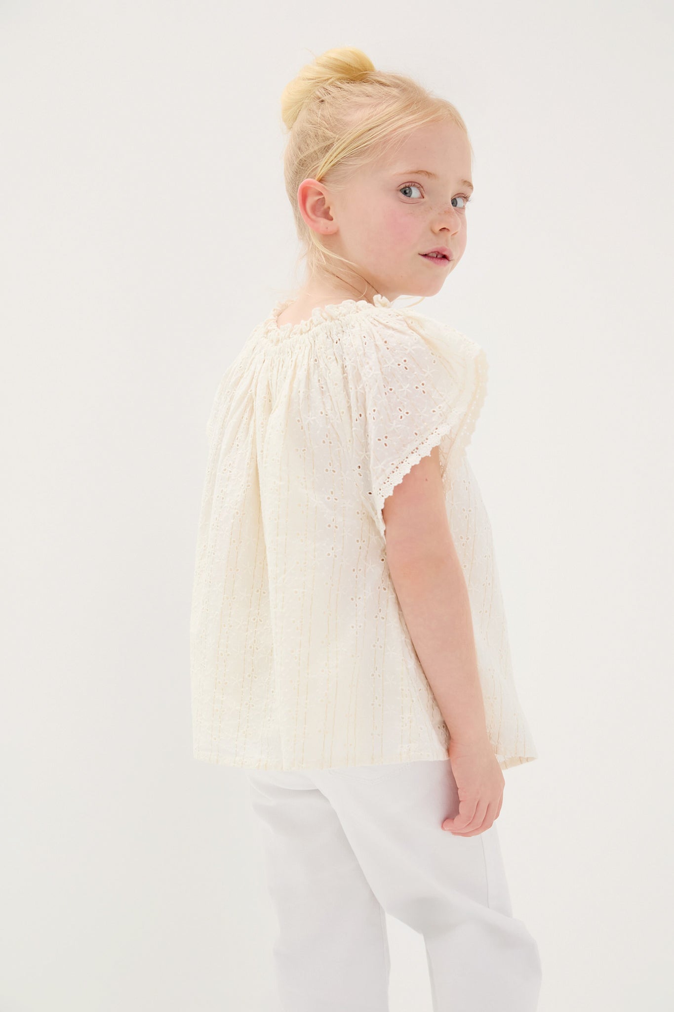Cream Eyelet Perla Blouse