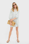 Mondego Stripe Seersucker Mini Maryse Caftan