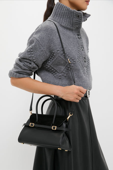 Black River Small Suede Top Handle Bag