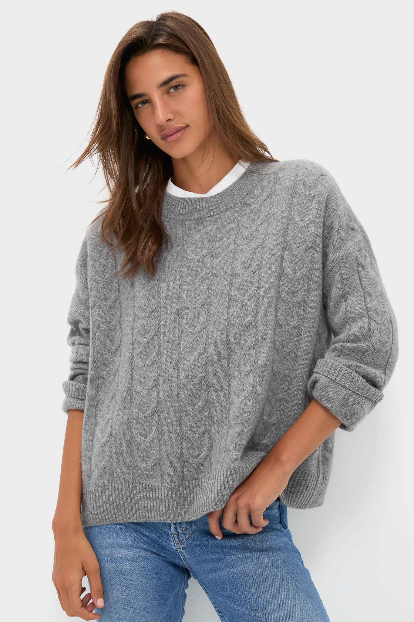 RANDEBOO Charm warmer knit gray ランデブー RANDEBOO（ランデブー）の「Charm warmer knit（ニット/セーター