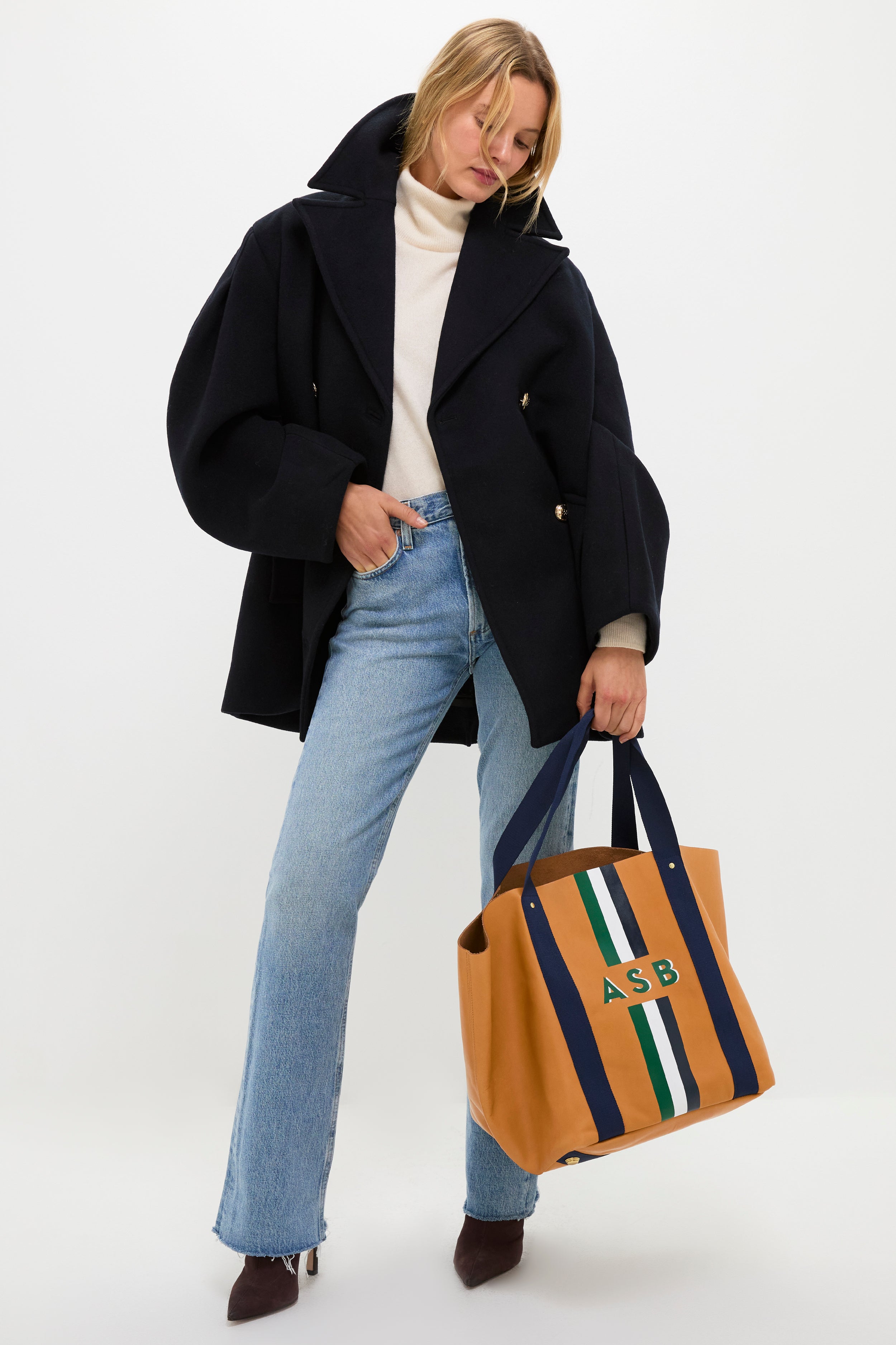 Sky Captain Peacoat Wool Midi Coat | GANNI