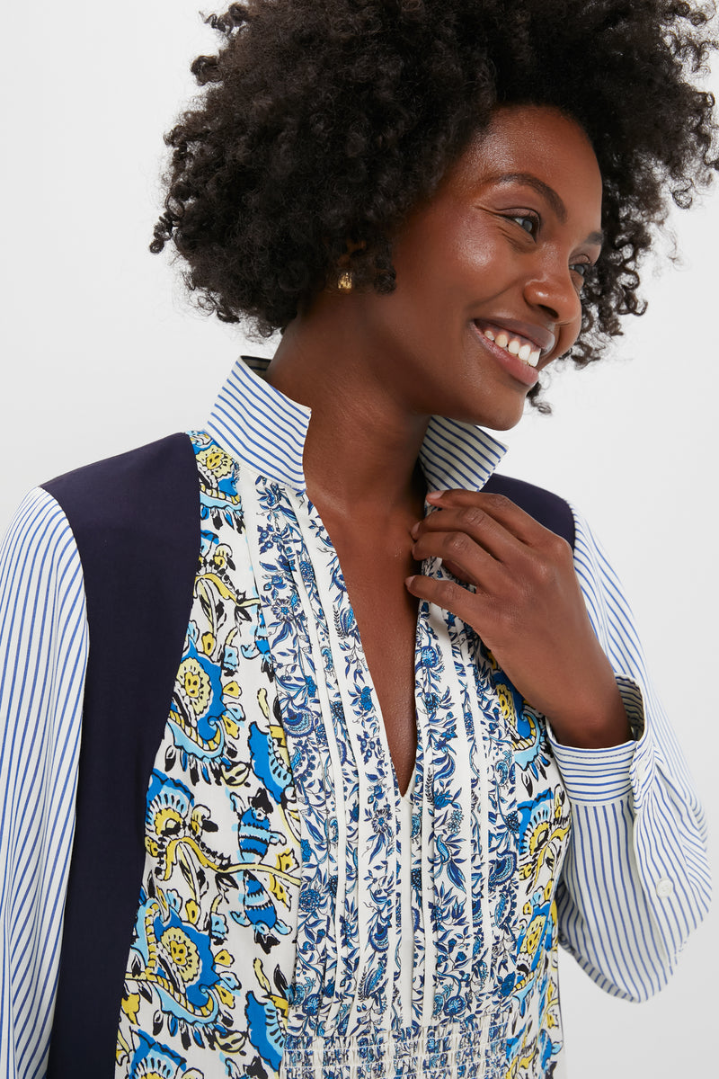 Goldenrod Chintz Stripe Benji Dress