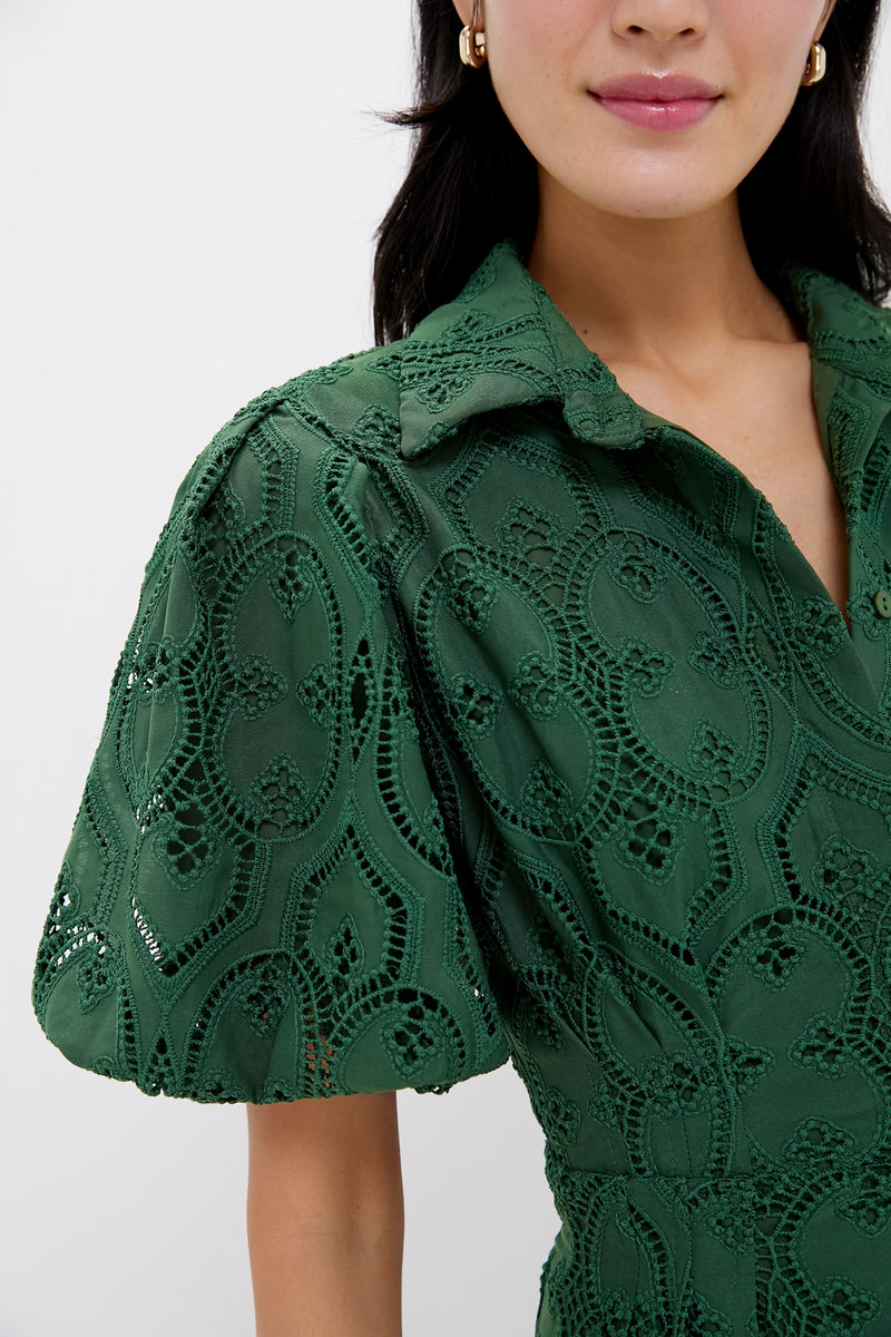 Olive Eyelet Delaney Dress