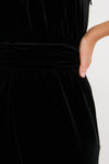 Black Velvet One Shoulder Araminta Jumpsuit