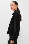 Black Barb Long Sleeve Cowl Neck Shirt
