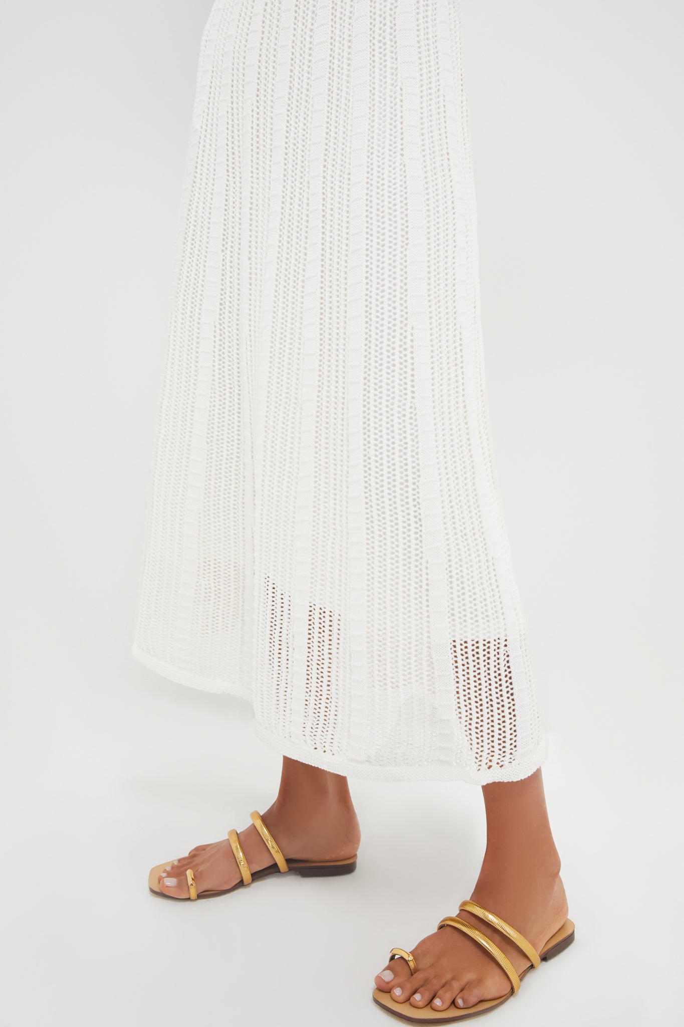 Ivory Knit Midi Dress