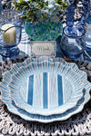 Ocean Cabana Stripe Melamine Dessert Salad Plate Set of 4