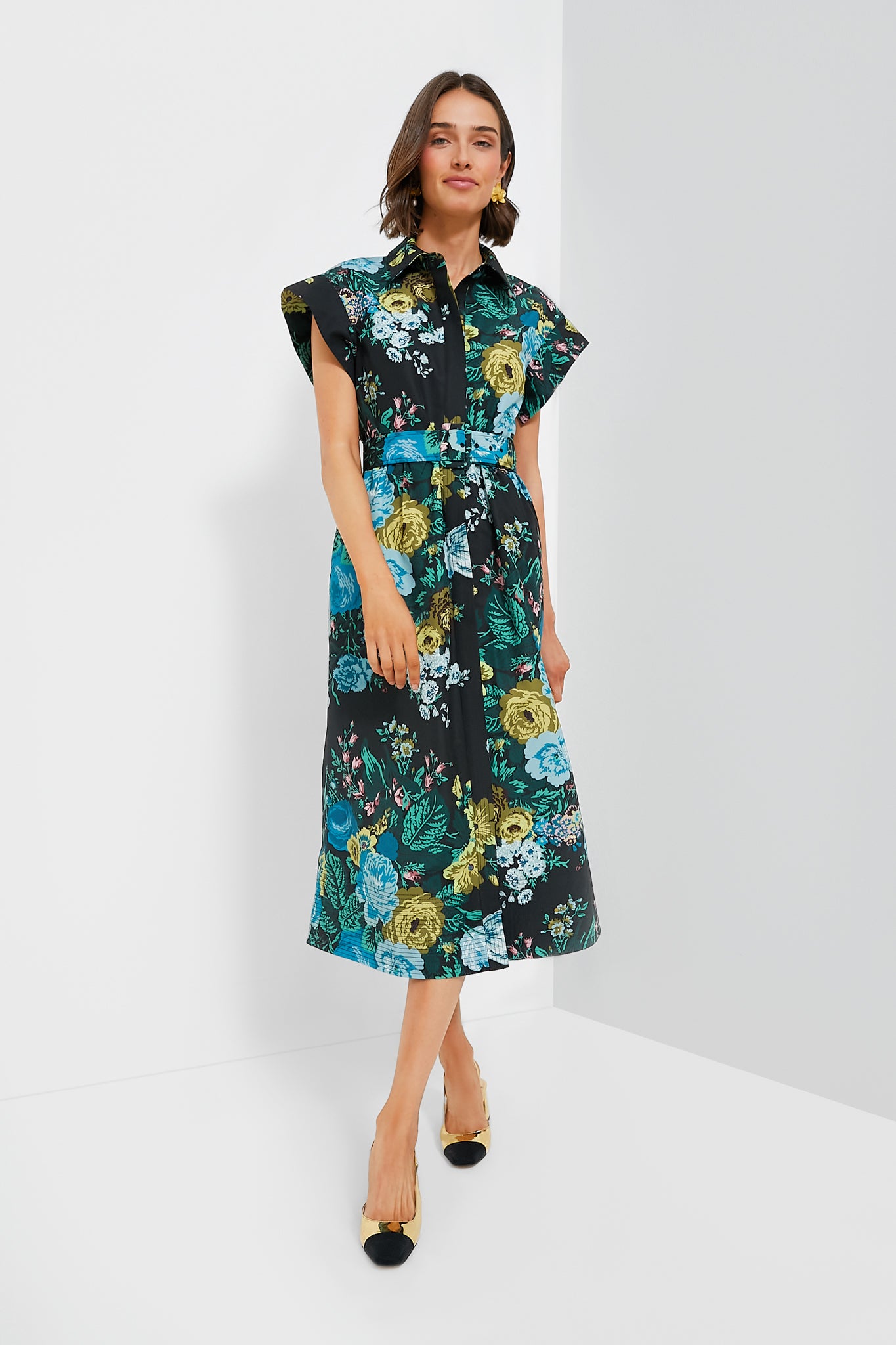 Black Verdant Floral Chloe Dress | Tuckernuck