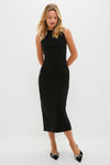Black Open Back Bow Ambrose Midi Dress
