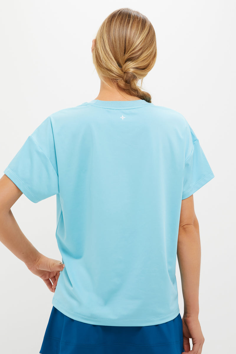 Bright Blue Short Sleeve Performance Jersey Ryan Boyfriend Tee