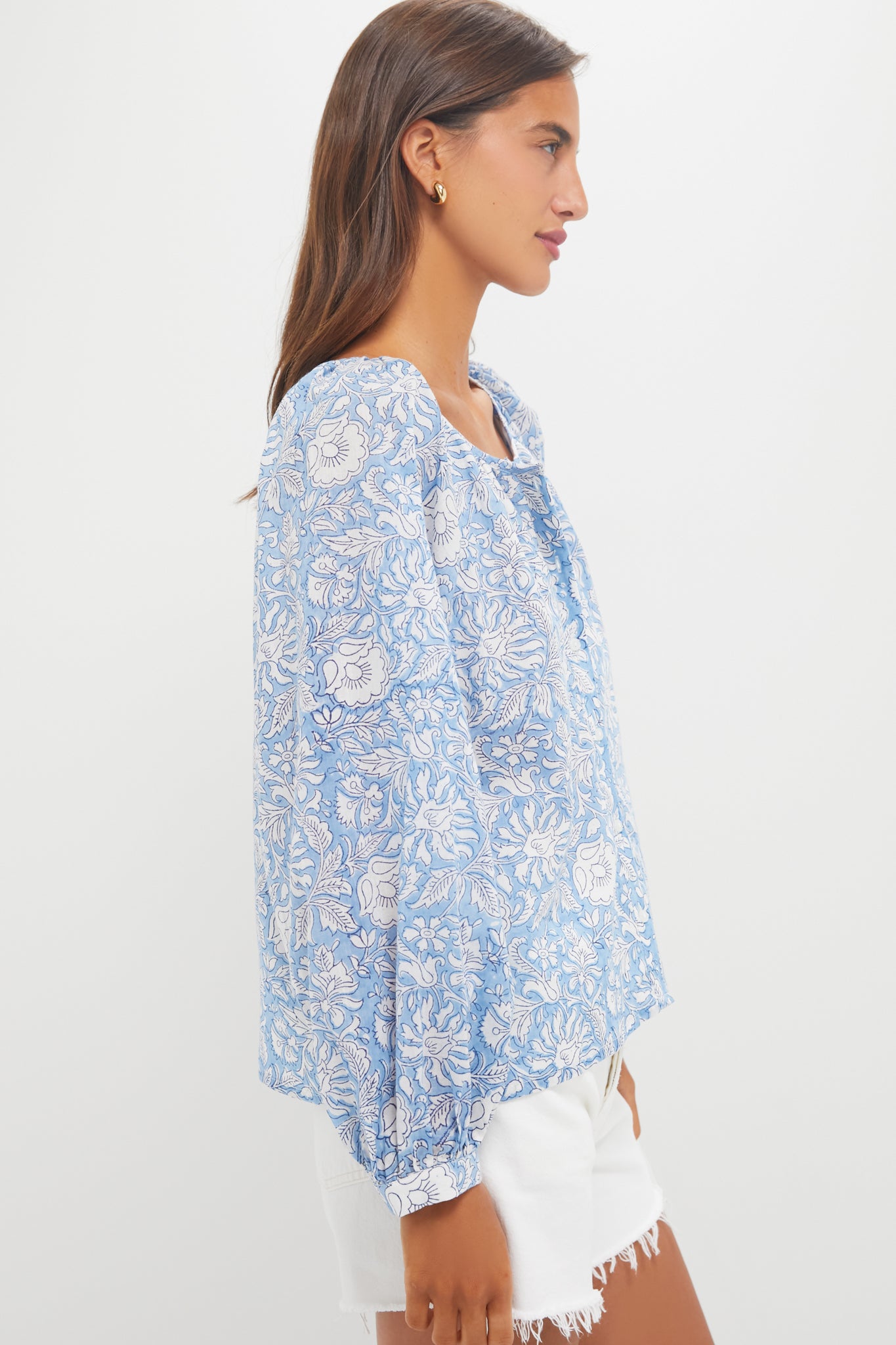 Arbor Blissful Blue Organic Frances Blouse
