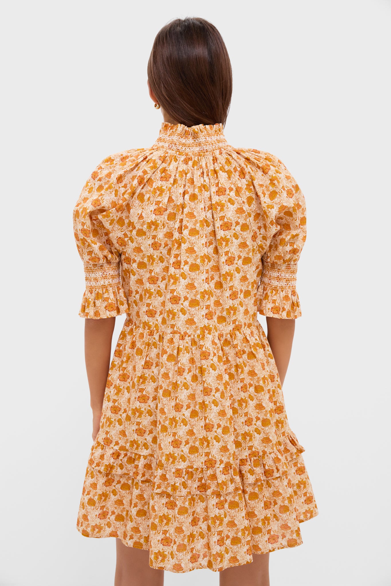 Burnt Orange Floral Sawyer Mini Dress