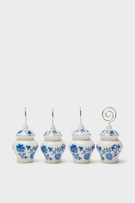 Set of 4 Ginger Jar Placecard Holders in Gift Box