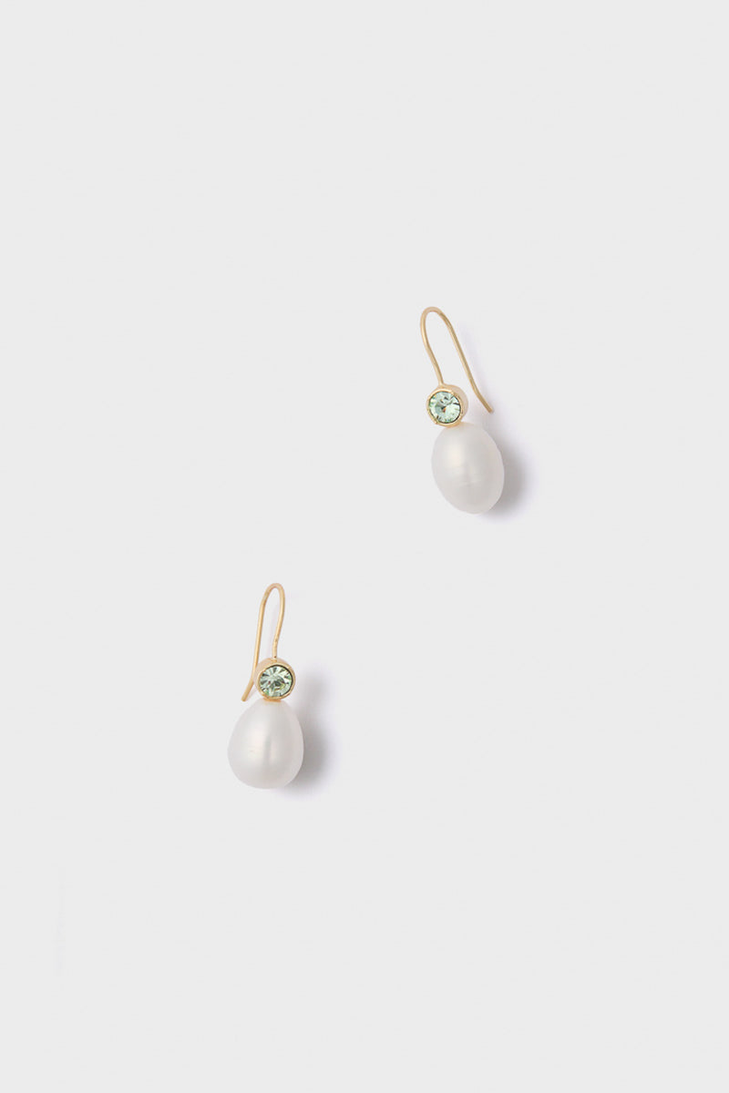 Mint Ellie Pearl Drop Earrings