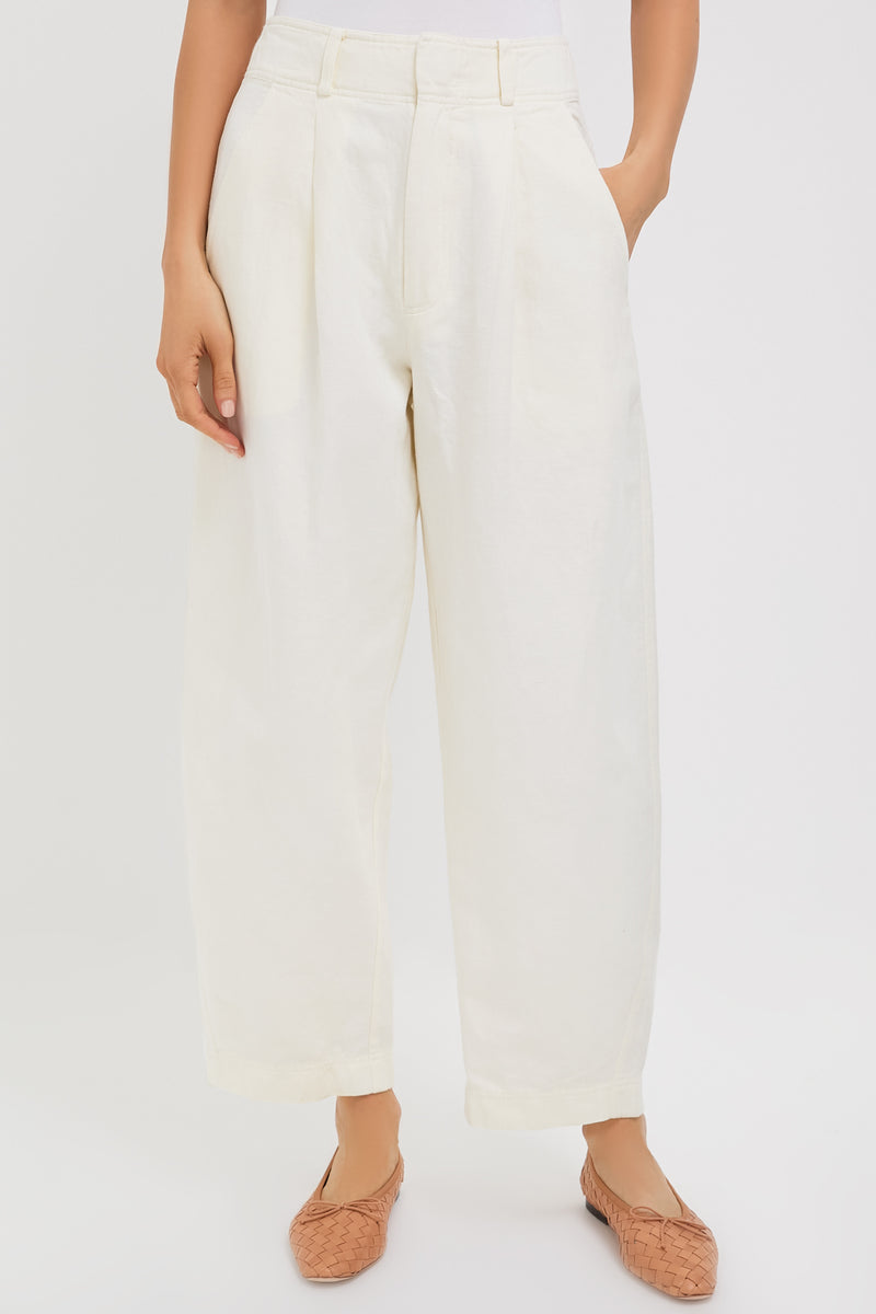 Cream Bari Cropped Trouser