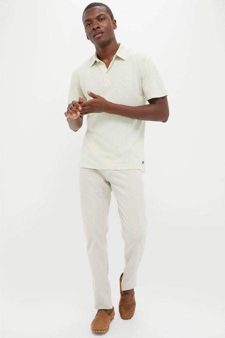 Sea Moss Drift Linen Polo