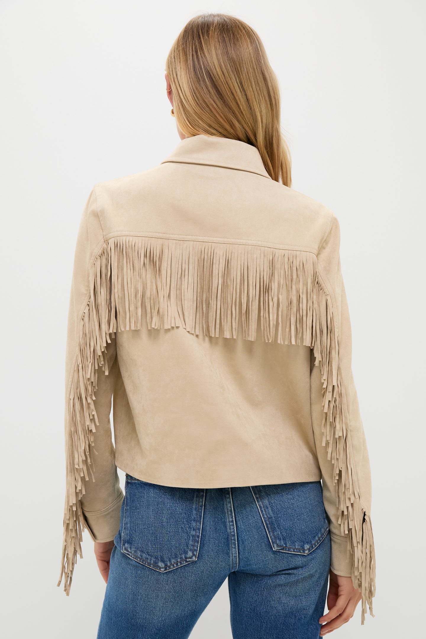 Biscotti Faux Suede Fringe Lauren Jacket
