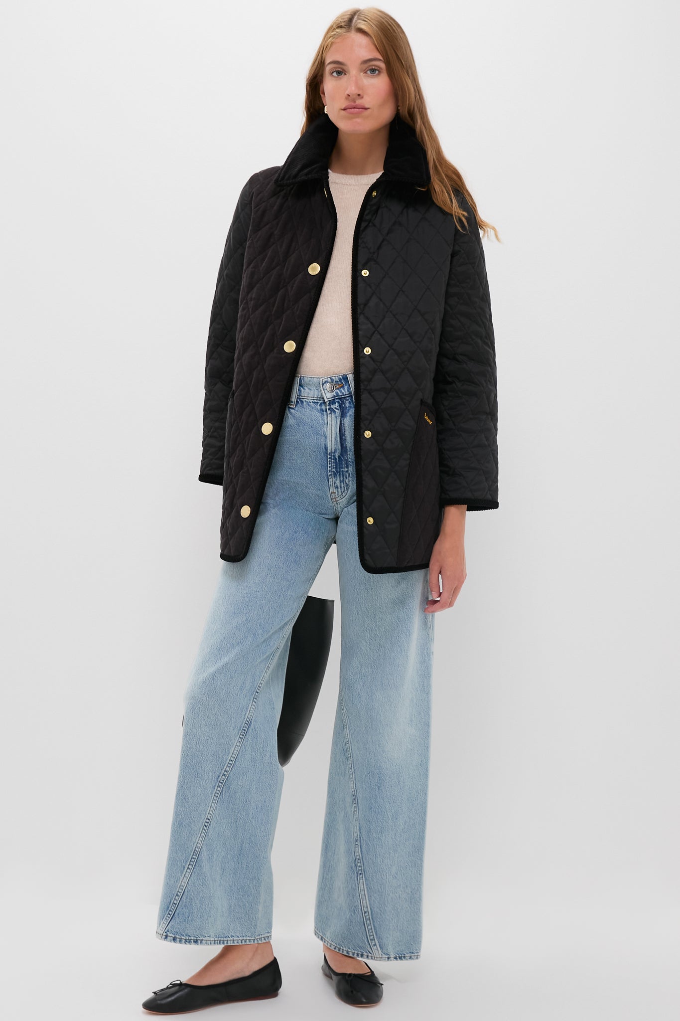 Black Meryl Quilted Jacket