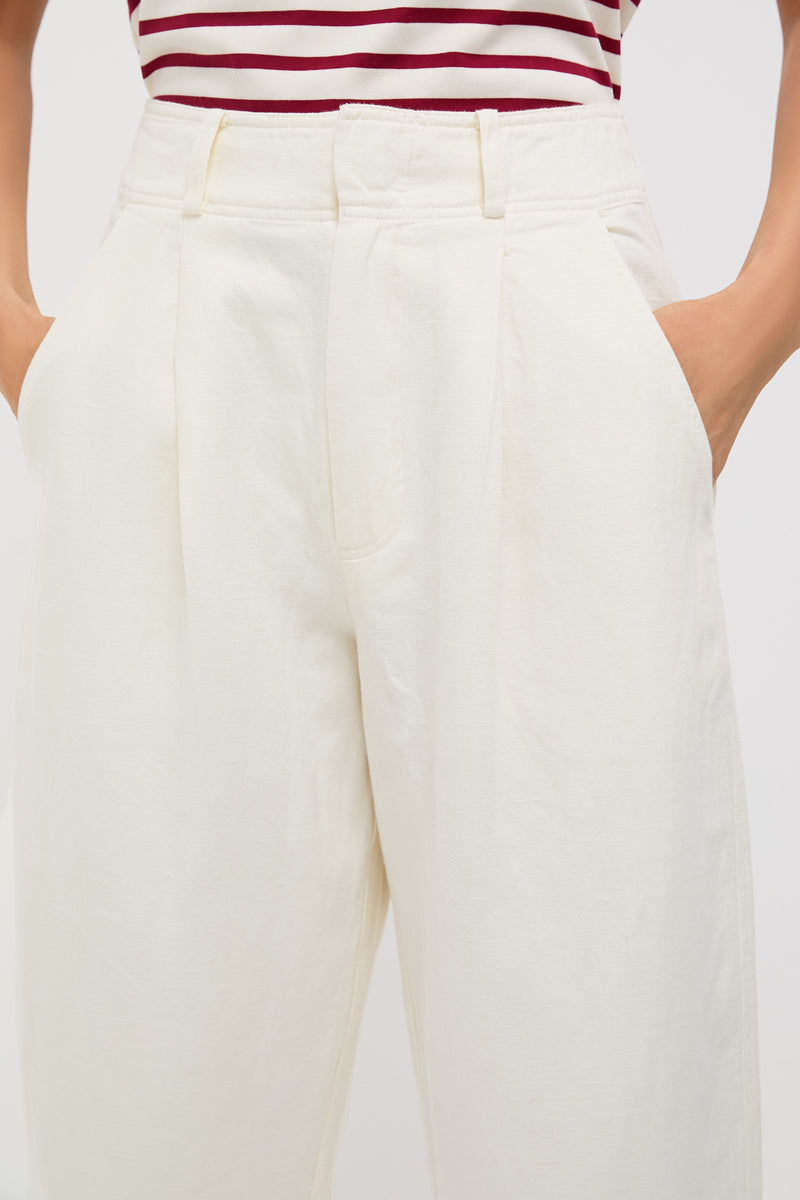 Cream Bari Cropped Trouser