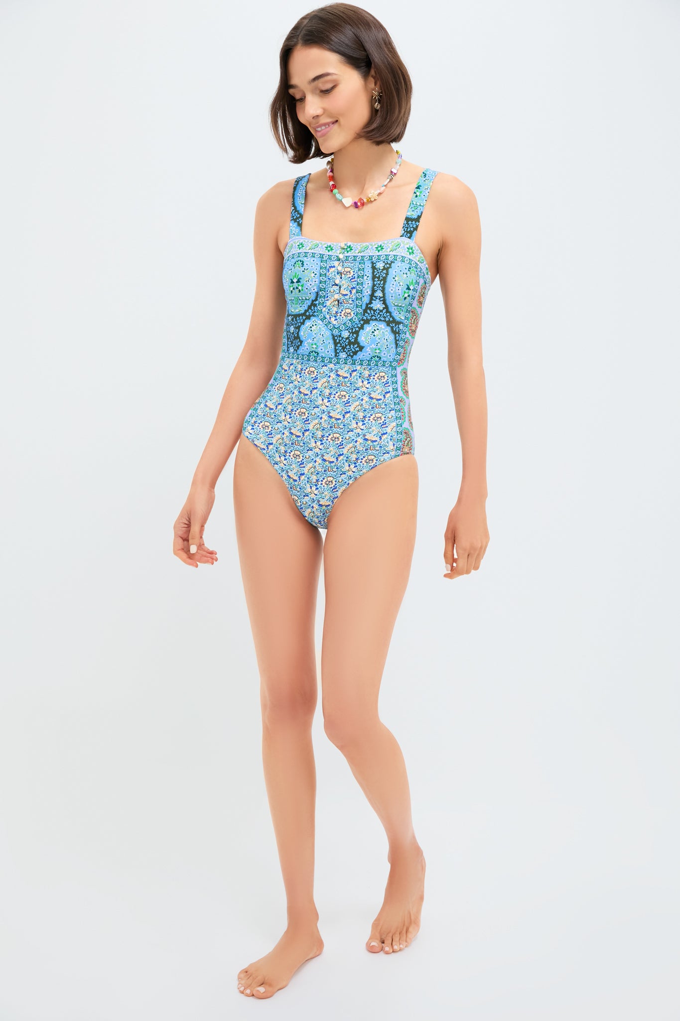 Blues Patchwork Onda Zoe One Piece