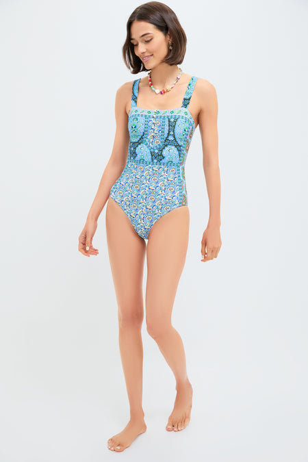 Blues Patchwork Onda Zoe One Piece