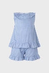 Gingham Frill Top & Short Set