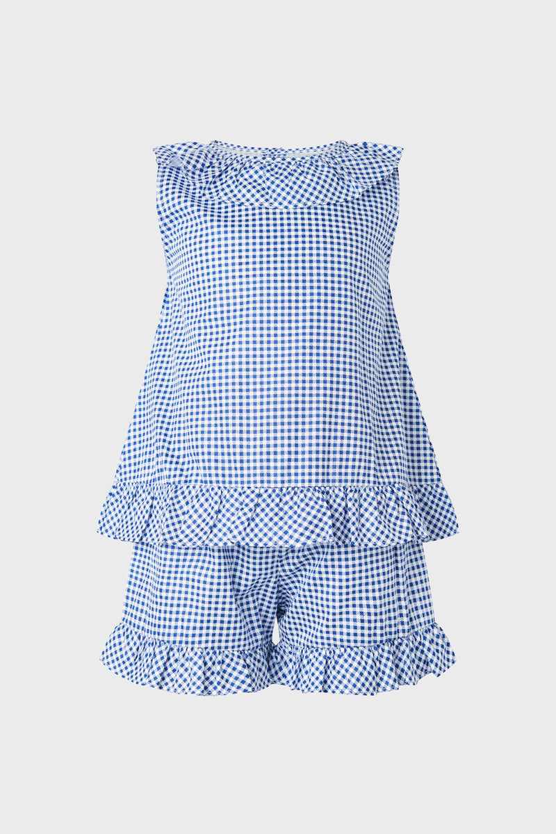 Gingham Frill Top & Short Set