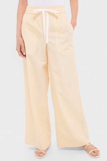 Ivory and Yellow Main St Pant