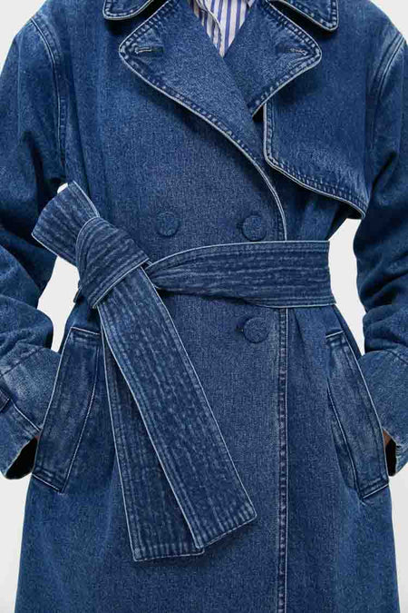 Denim Cillian Trench Coat