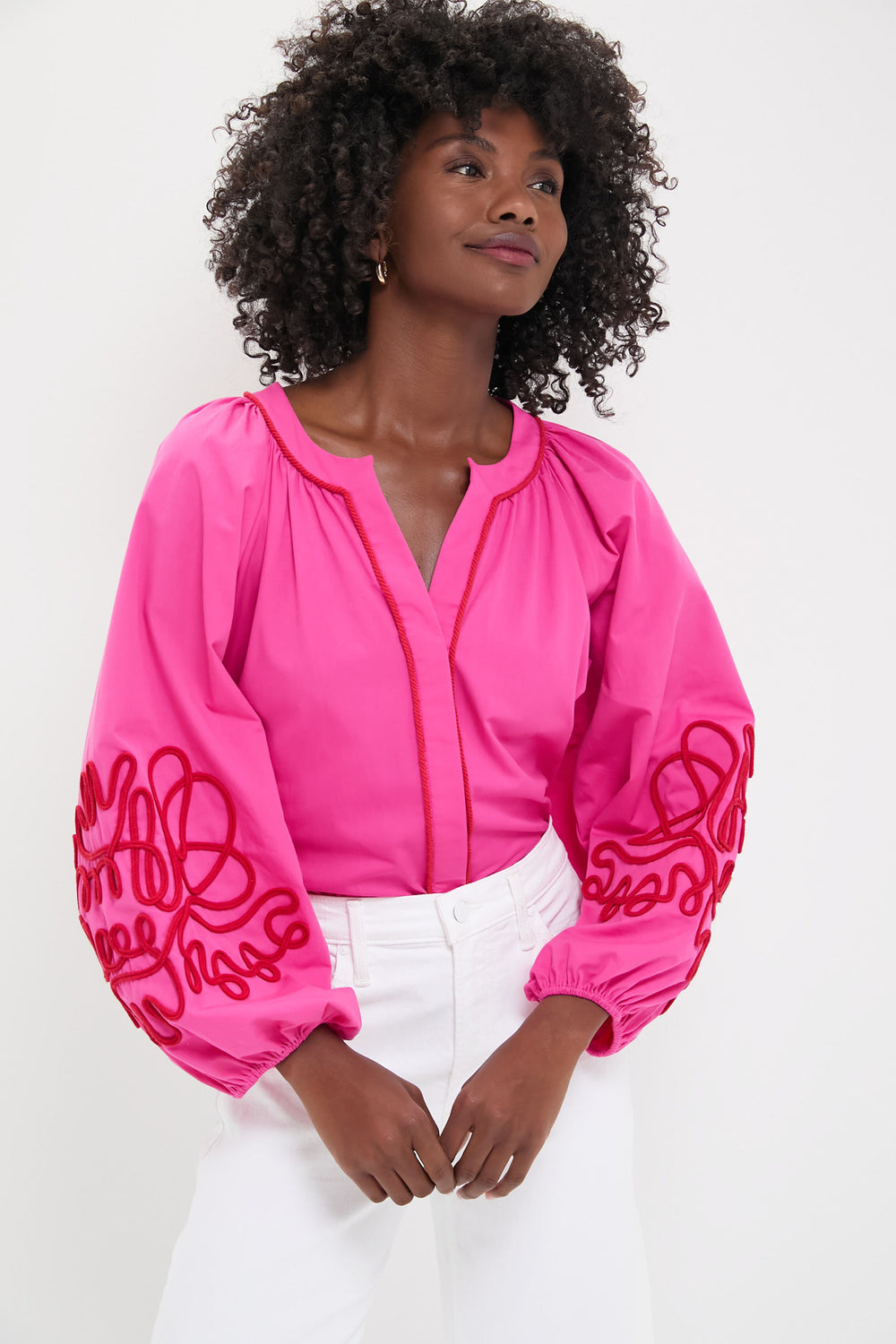 pink dress blouse LEO LIN - Sandra Silk Blouse