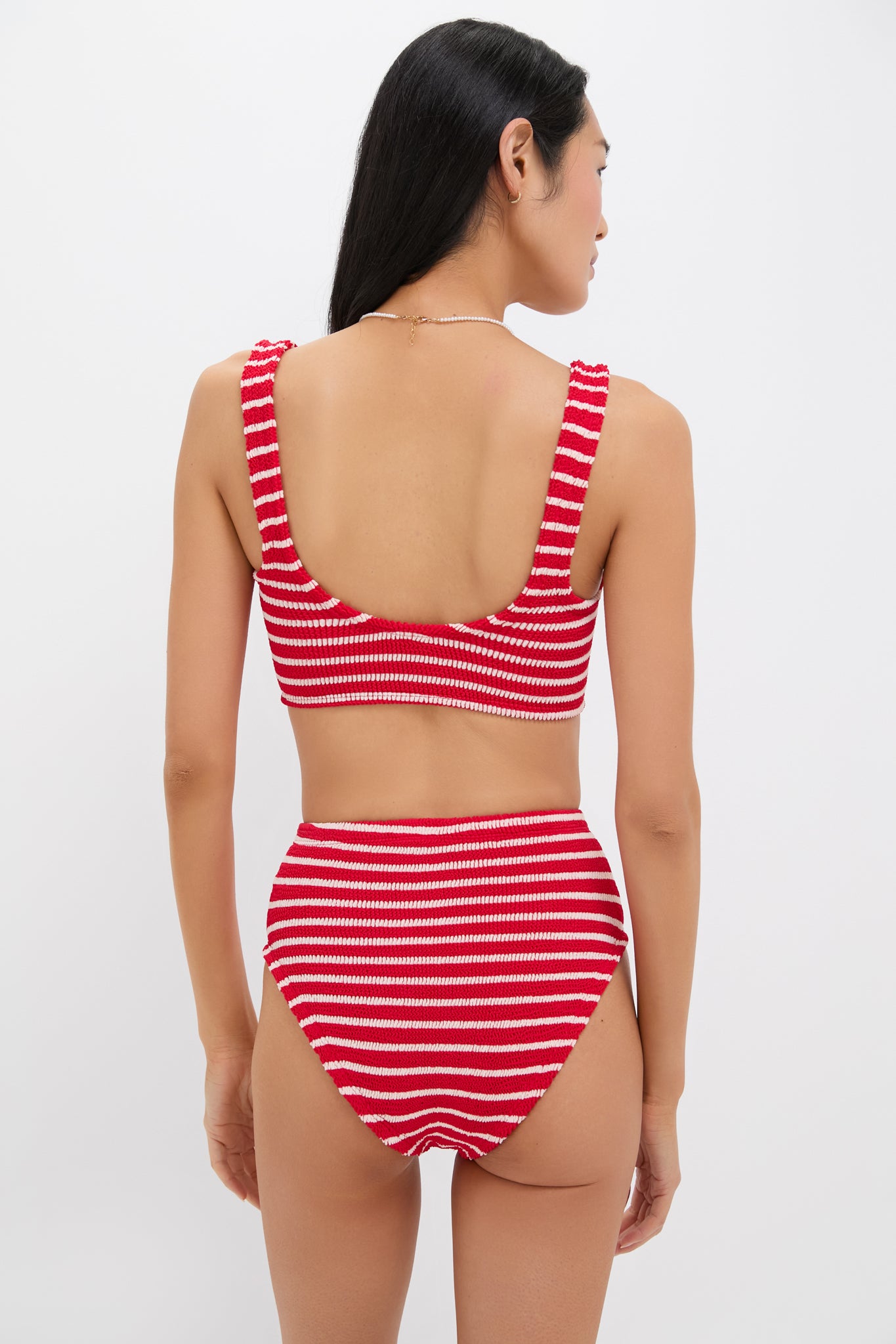 Red and White Striped Nadine Bikini