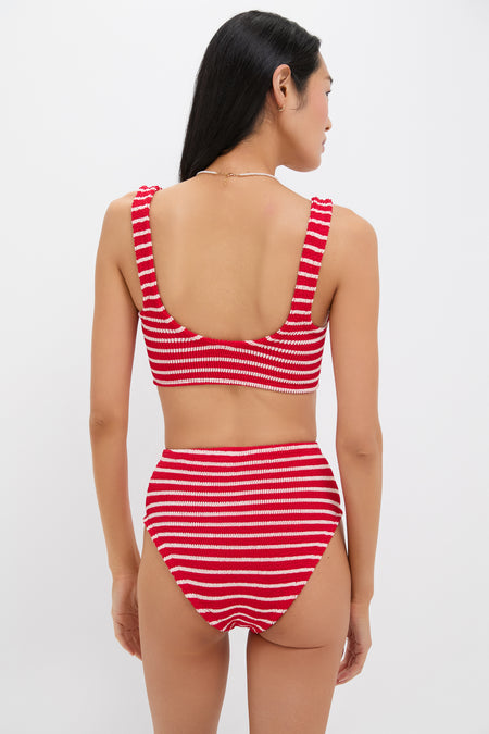 Red and White Striped Nadine Bikini
