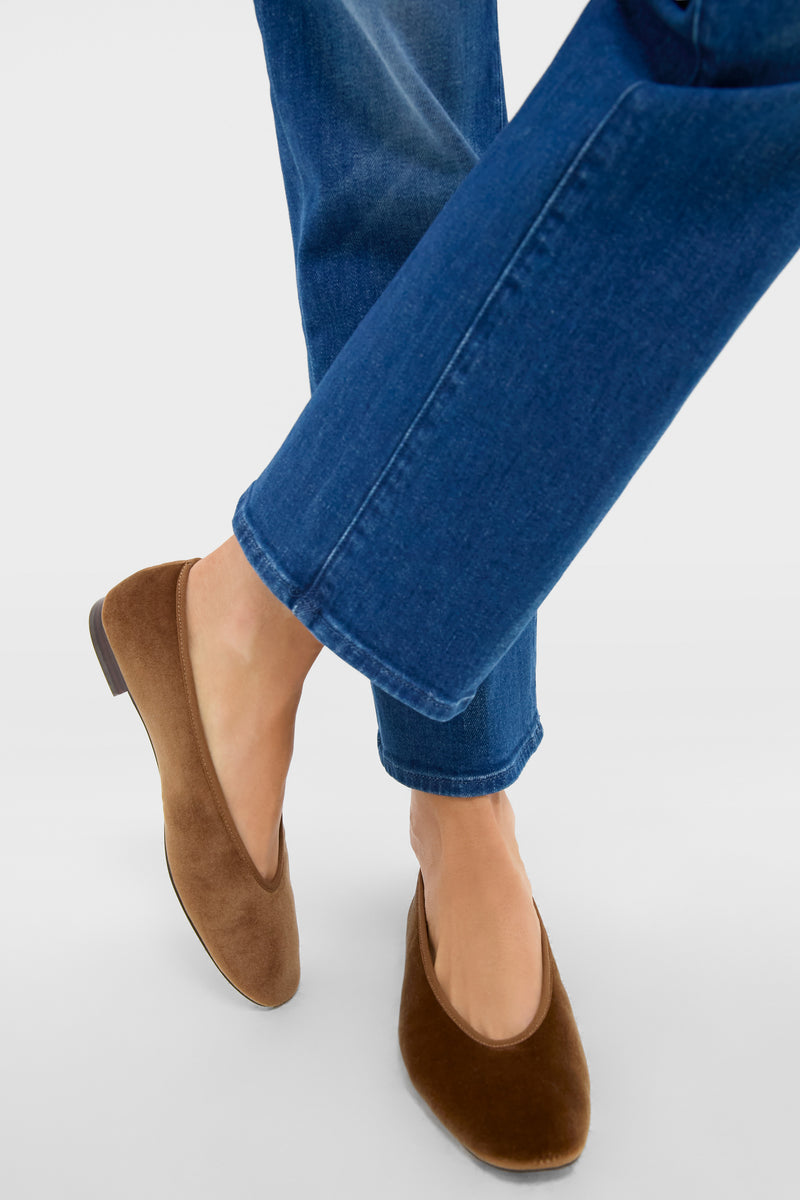 Ballet Pink Leather Nina Flats